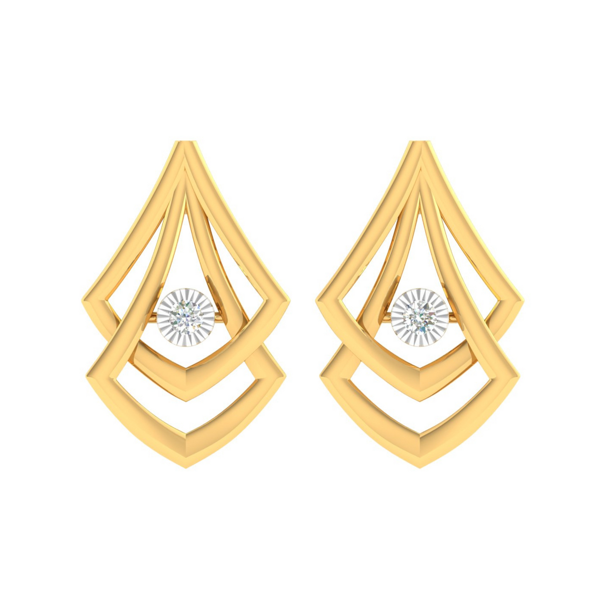 18KT GOLD KYLE DIAMOND EARRINGS