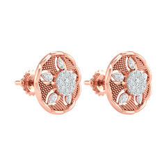 18KT ROSE GOLD MAYA REAL DIAMOND EARRINGS