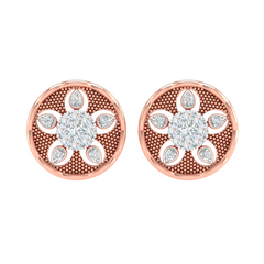 18KT ROSE GOLD MAYA REAL DIAMOND EARRINGS