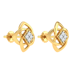 18KT YELLOW GOLD JOSIE REAL DIAMOND EARRINGS