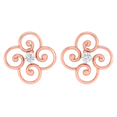 18KT ROSE GOLD RORY REAL DIAMOND EARRINGS