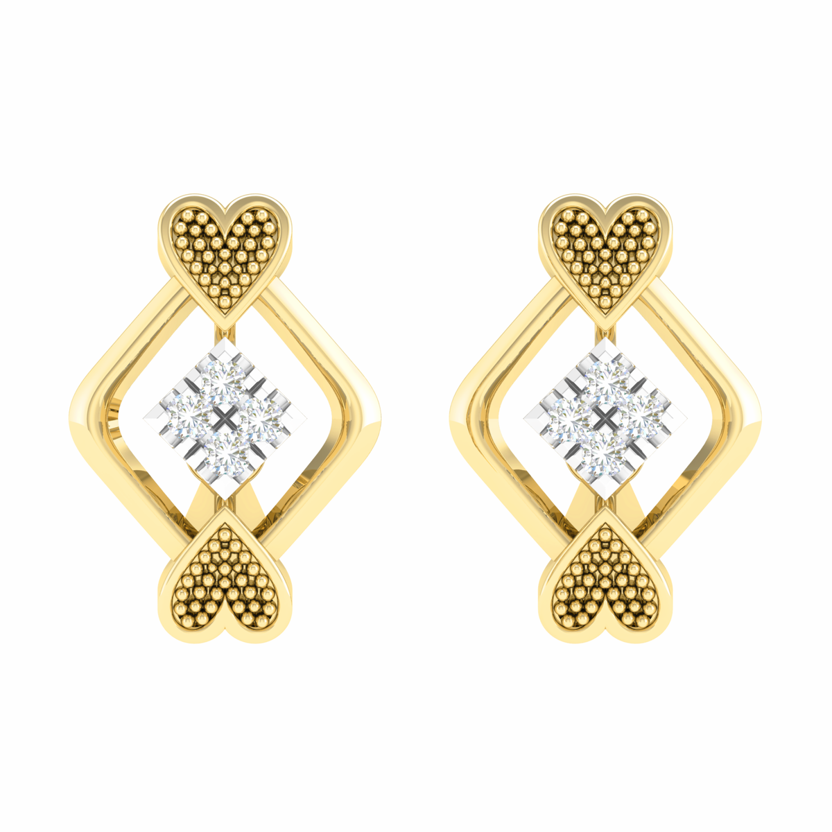 18KT ROSE GOLD KIRA REAL DIAMOND EARRINGS