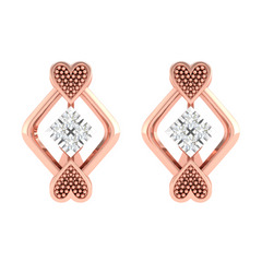 18KT ROSE GOLD KIRA REAL DIAMOND EARRINGS