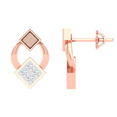 18KT ROSE GOLD LEXI REAL DIAMOND EARRINGS