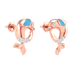 18KT ROSE GOLD MILANI REAL DIAMOND EARRINGS