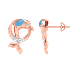 18KT ROSE GOLD MILANI REAL DIAMOND EARRINGS