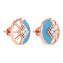 18KT ROSE GOLD SARAH REAL DIAMOND EARRINGS