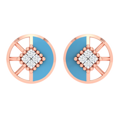 18KT ROSE GOLD SARAH REAL DIAMOND EARRINGS