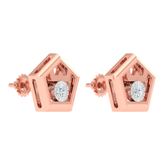 18KT ROSE GOLD REINA REAL DIAMOND EARRINGS