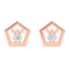 18KT ROSE GOLD REINA REAL DIAMOND EARRINGS