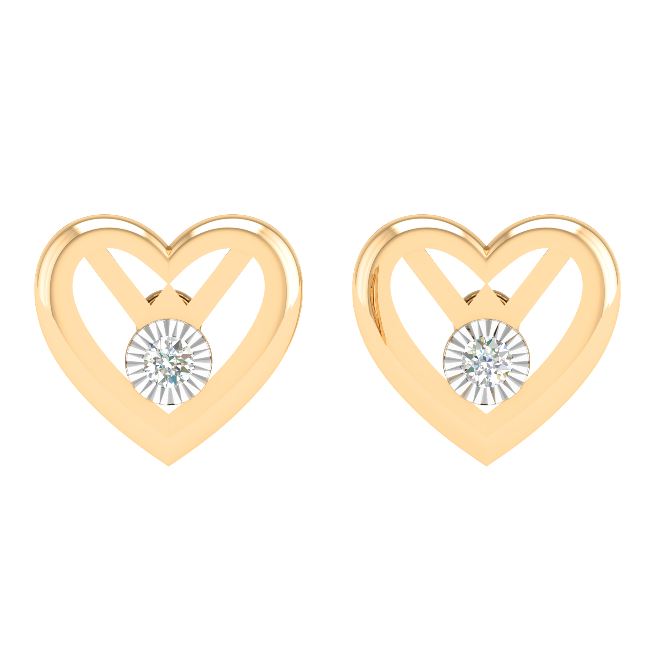 18KT ROSE GOLD LUCY REAL DIAMOND EARRINGS