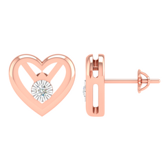 18KT ROSE GOLD LUCY REAL DIAMOND EARRINGS