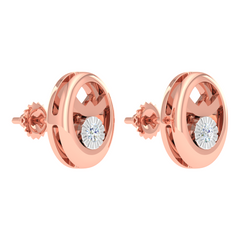 18KT ROSE GOLD ARYA REAL DIAMOND EARRINGS