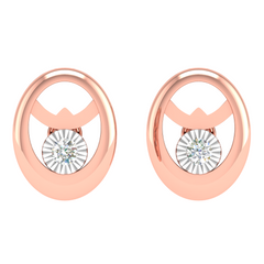 18KT ROSE GOLD ARYA REAL DIAMOND EARRINGS