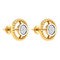 18KT YELLOW GOLD ROSIE REAL DIAMOND EARRINGS