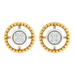 18KT YELLOW GOLD ROSIE REAL DIAMOND EARRINGS