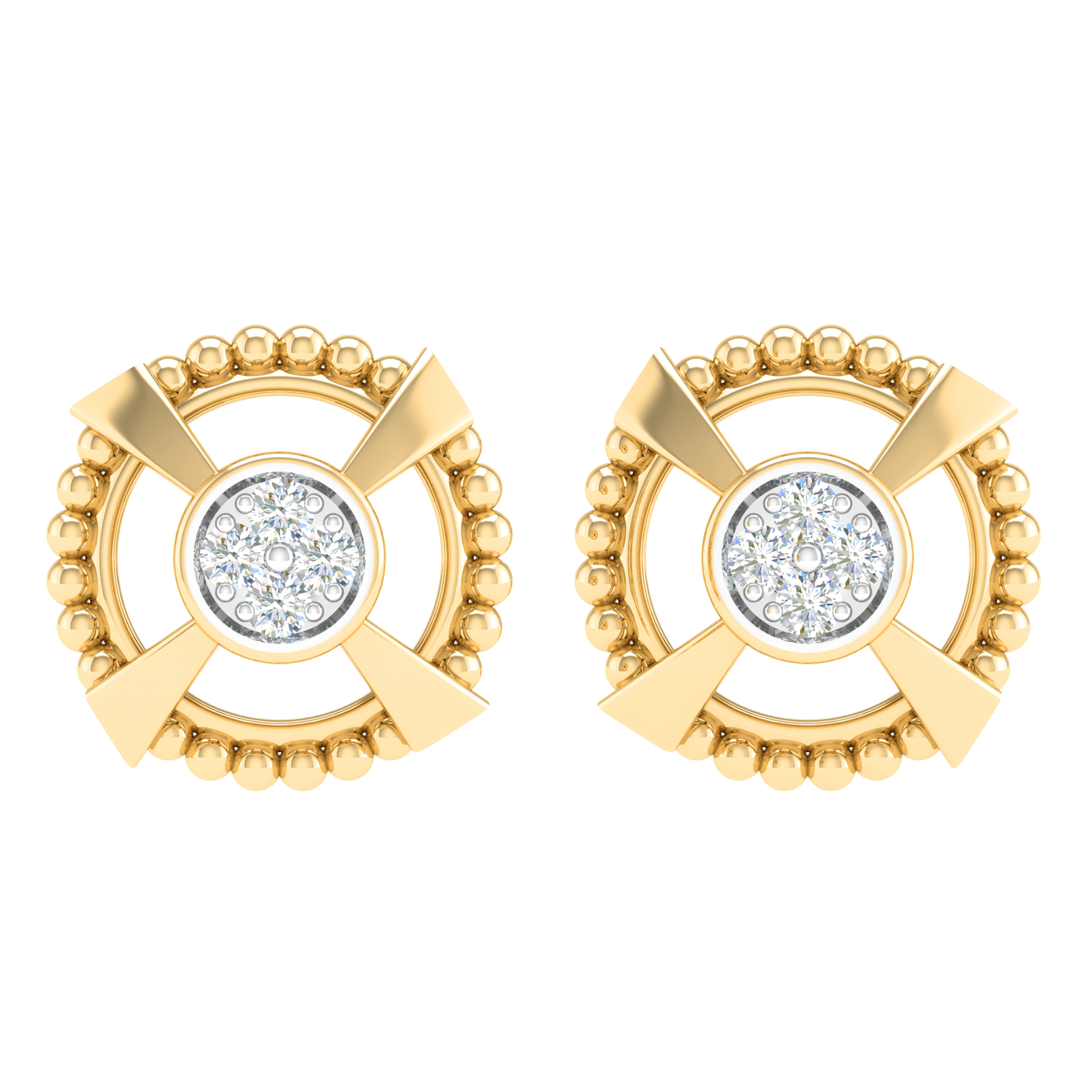 18KT ROSE GOLD LIANA REAL DIAMOND EARRINGS