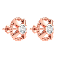 18KT ROSE GOLD LIANA REAL DIAMOND EARRINGS