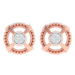 18KT ROSE GOLD LIANA REAL DIAMOND EARRINGS