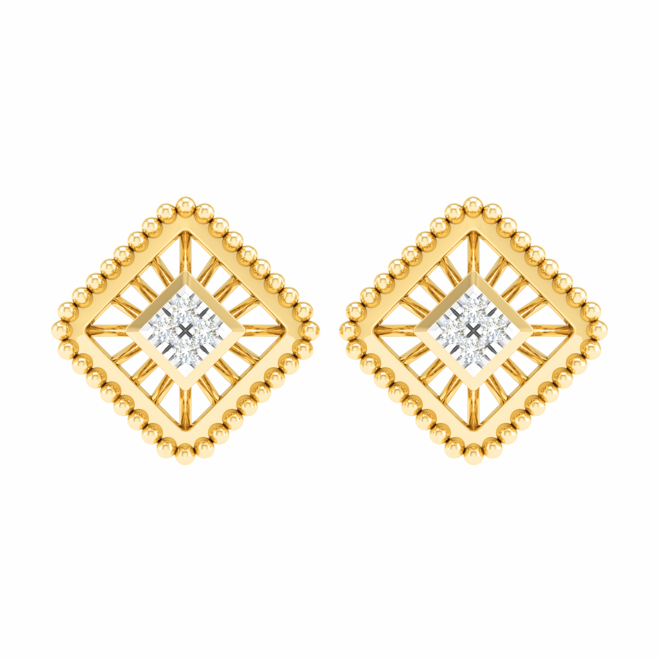 18KT ROSE GOLD JASMINE REAL DIAMOND EARRINGS