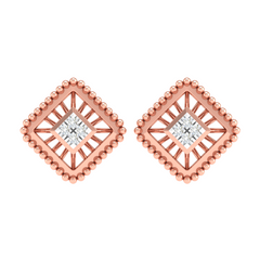 18KT ROSE GOLD JASMINE REAL DIAMOND EARRINGS