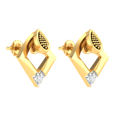 18KT YELLOW GOLD CIARA REAL DIAMOND EARRINGS