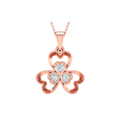 18KT ROSE GOLD LENNON REAL DIAMOND PENDANT