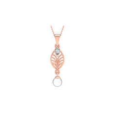 18KT ROSE GOLD AZALEA REAL DIAMOND PENDANT