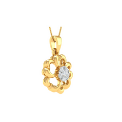 18KT YELLOW GOLD CHELSEA REAL DIAMOND PENDANT