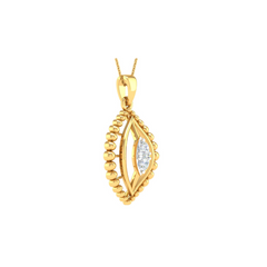 18KT YELLOW GOLD BERTHA REAL DIAMOND PENDANT