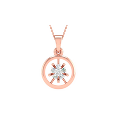 18KT ROSE GOLD BRITTA REAL DIAMOND PENDANT