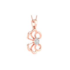 18KT ROSE GOLD JAMES REAL DIAMOND PENDANT