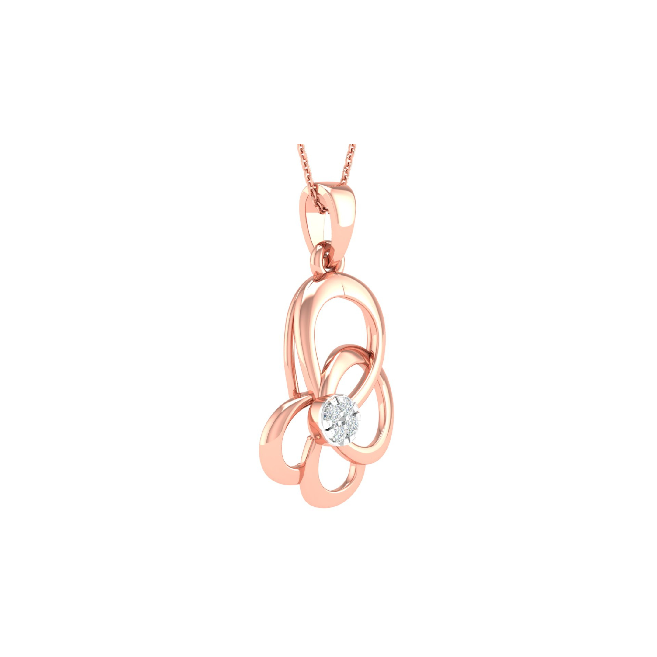 18KT ROSE GOLD PEYTON REAL DIAMOND PENDANT