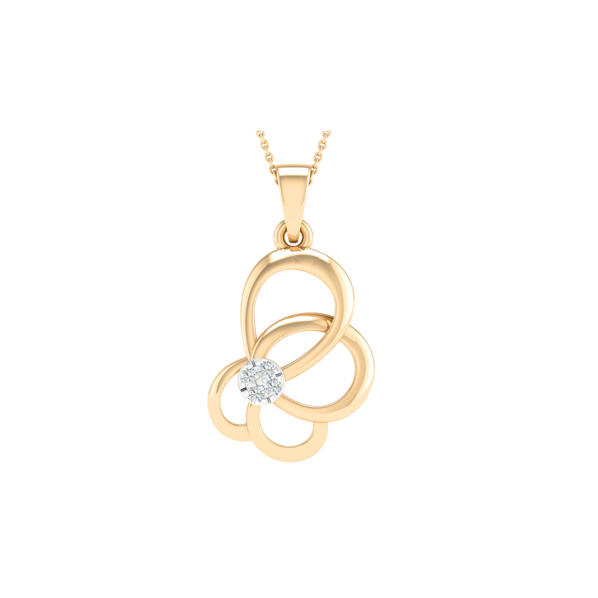 18KT ROSE GOLD PEYTON REAL DIAMOND PENDANT