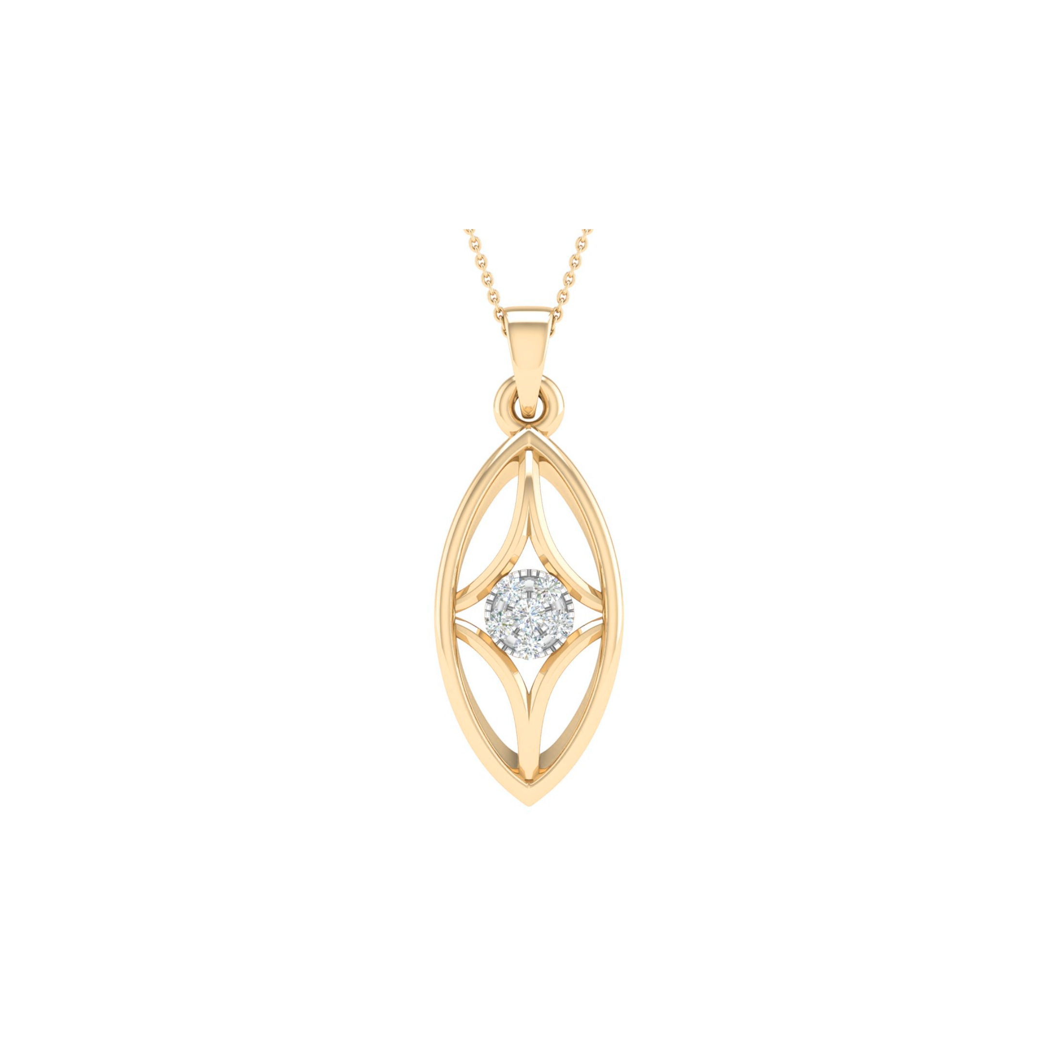 18KT ROSE GOLD SARAH REAL DIAMOND PENDANT