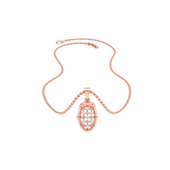 18KT ROSE GOLD HAZEL REAL DIAMOND PENDANT