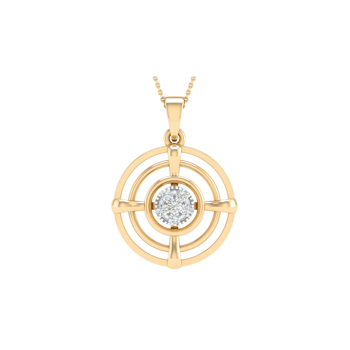 18KT ROSE GOLD CAROLINE REAL DIAMOND PENDANT