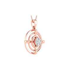 18KT ROSE GOLD CAROLINE REAL DIAMOND PENDANT