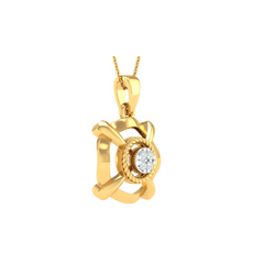 18KT YELLOW GOLD ELLA REAL DIAMOND PENDANT