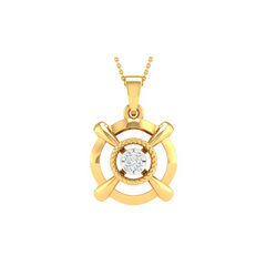 18KT YELLOW GOLD ELLA REAL DIAMOND PENDANT