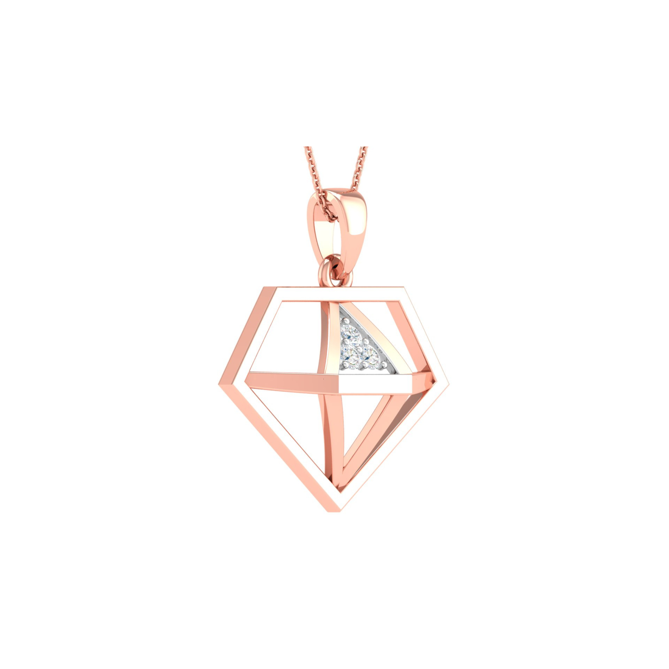 18KT ROSE GOLD CLARA REAL DIAMOND PENDANT