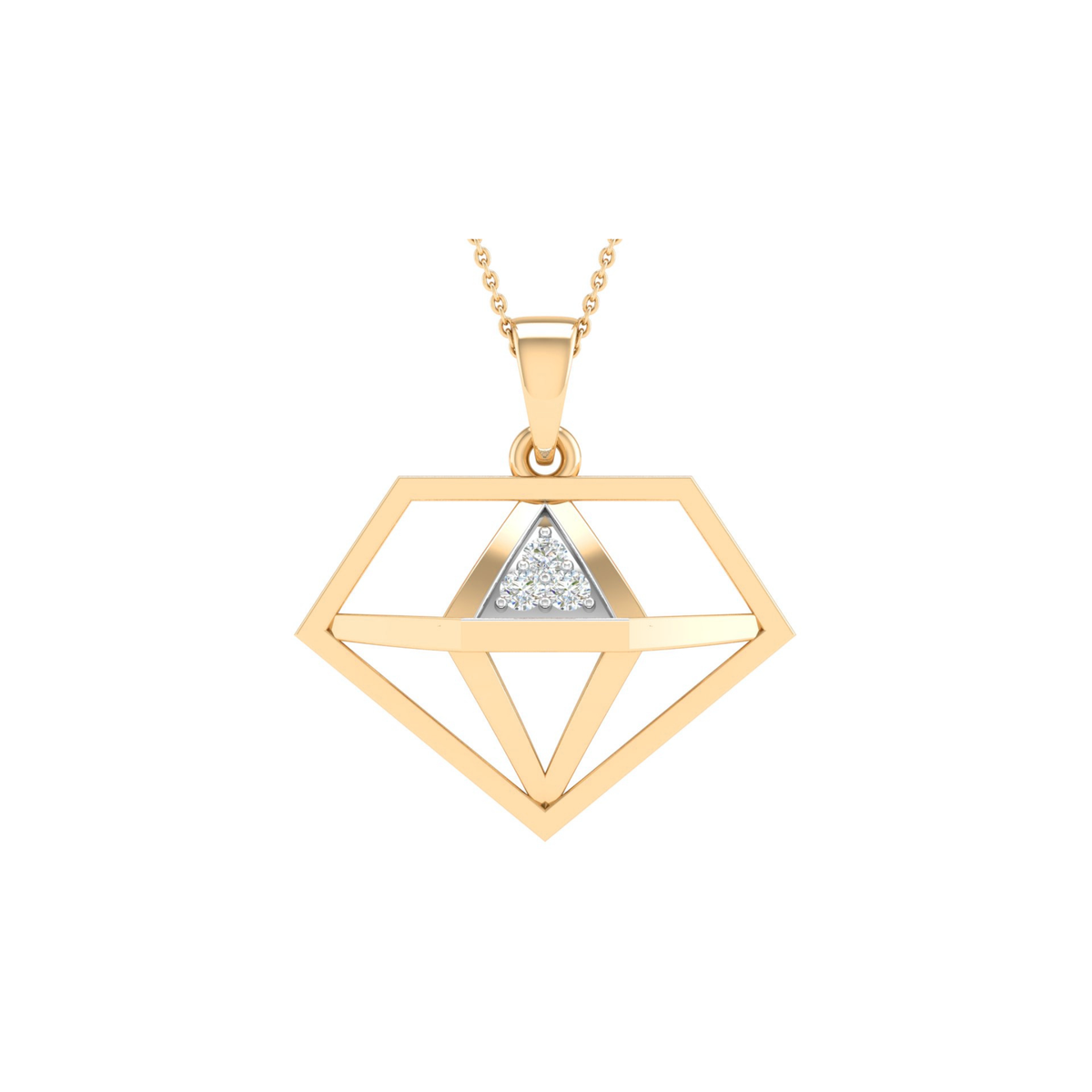 18KT ROSE GOLD CLARA REAL DIAMOND PENDANT