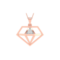 18KT ROSE GOLD CLARA REAL DIAMOND PENDANT