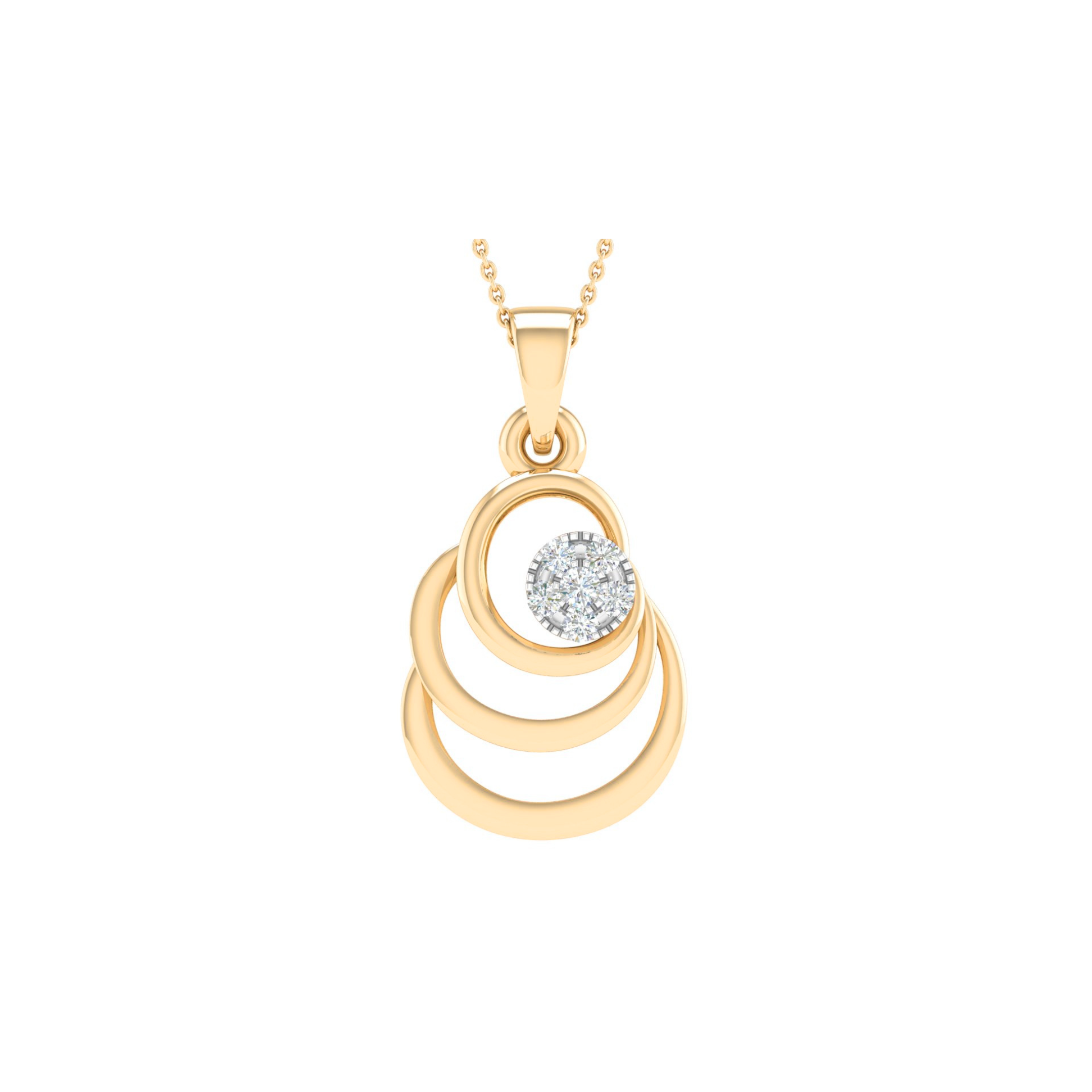 18KT ROSE GOLD SOPHIA REAL DIAMOND PENDANT