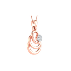 18KT ROSE GOLD SOPHIA REAL DIAMOND PENDANT