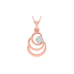 18KT ROSE GOLD SOPHIA REAL DIAMOND PENDANT