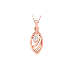 18KT ROSE GOLD ARIEL REAL DIAMOND PENDANT