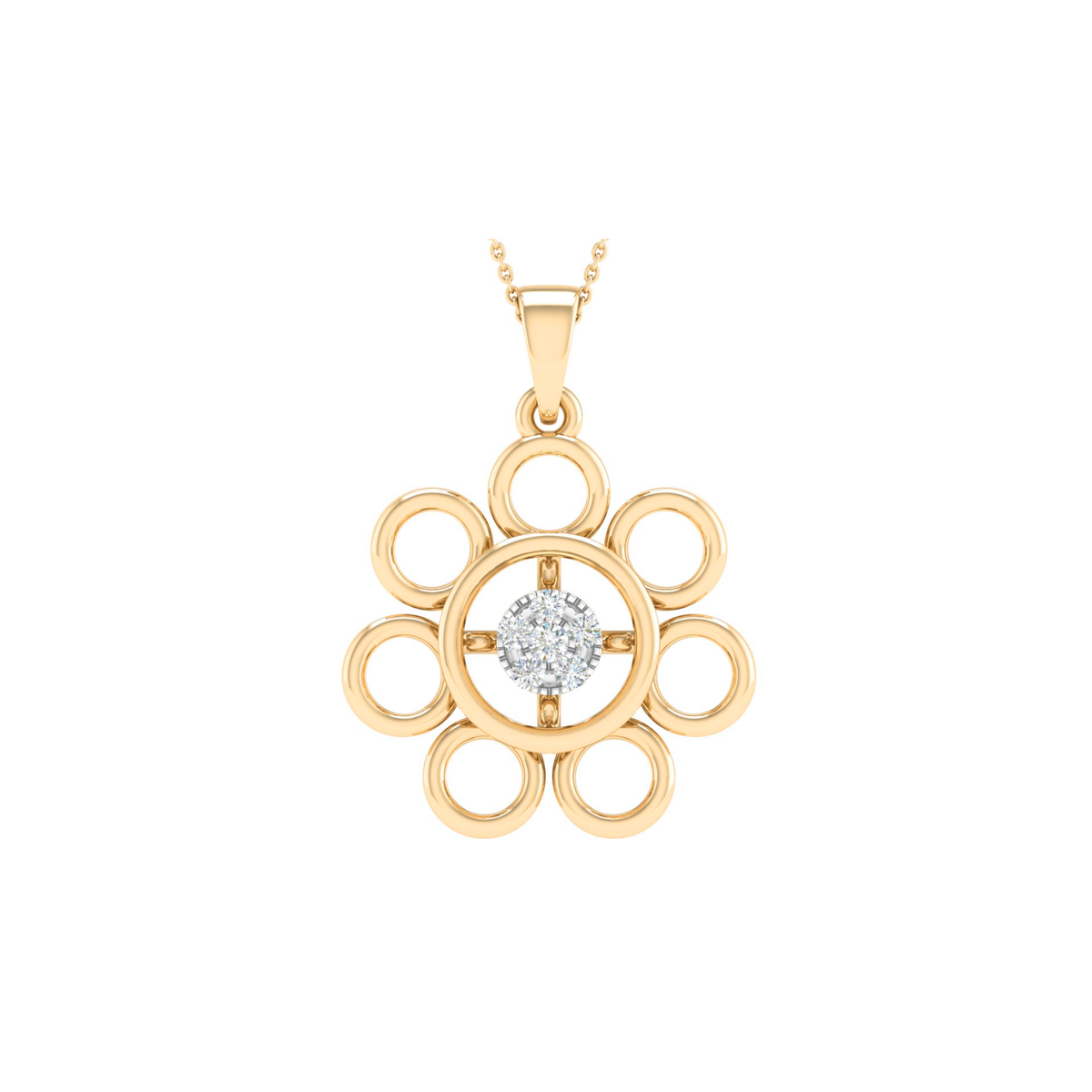 18KT ROSE GOLD MARIA REAL DIAMOND PENDANT