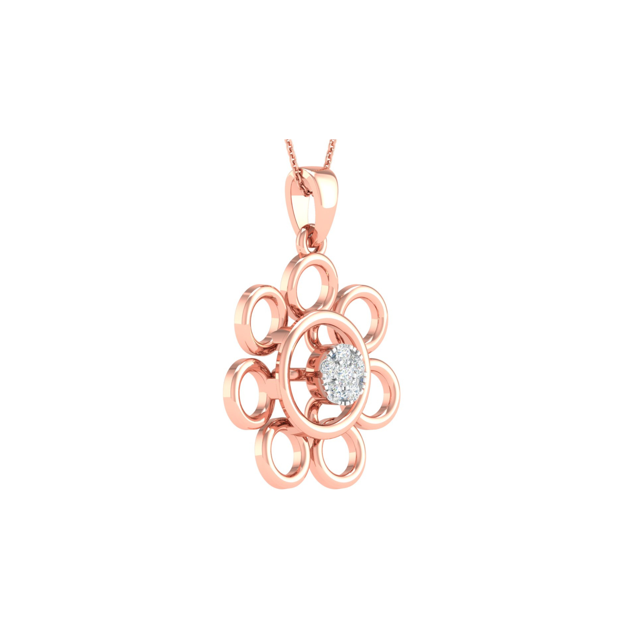 18KT ROSE GOLD MARIA REAL DIAMOND PENDANT