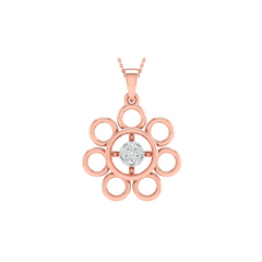 18KT ROSE GOLD MARIA REAL DIAMOND PENDANT